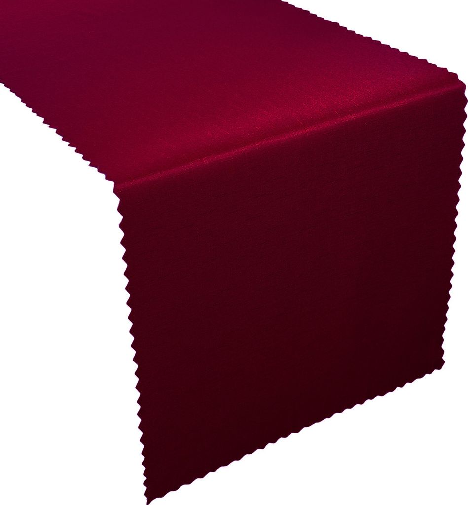 Fleckenresistente Tischtuchläufer I Burgund 40x120 cm