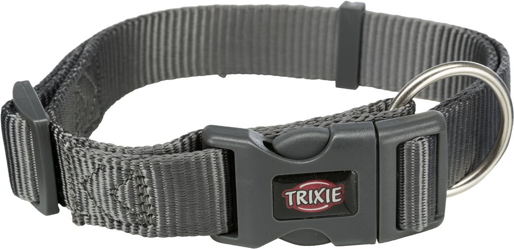 Trixie Premium Halsband graphit, Größe: L-XL Produktbild 