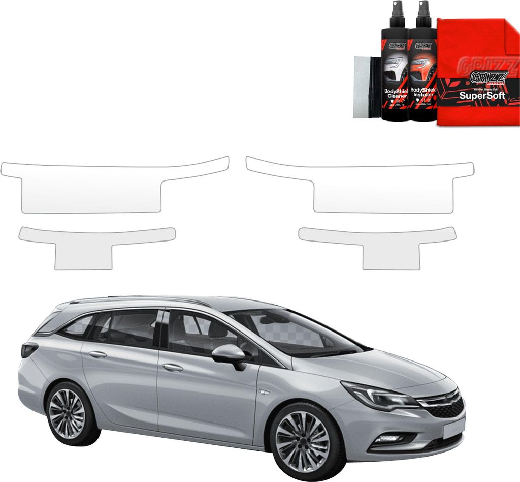4in1 Schutzfolie für Schweller - Opel Astra J Kombi 5D (2012-2015) Grizz Protector