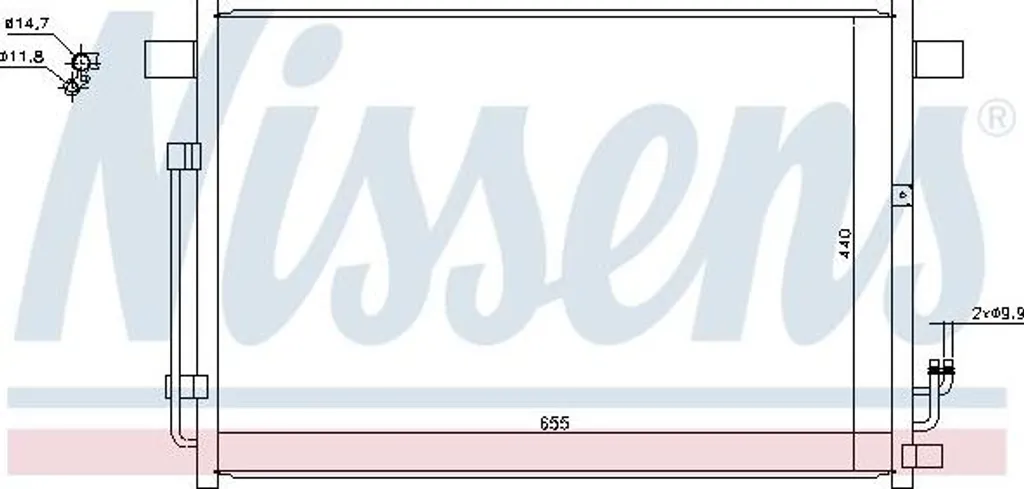 Condenseur NISSENS 940403 robuste en aluminium pour Murano Z51 OE