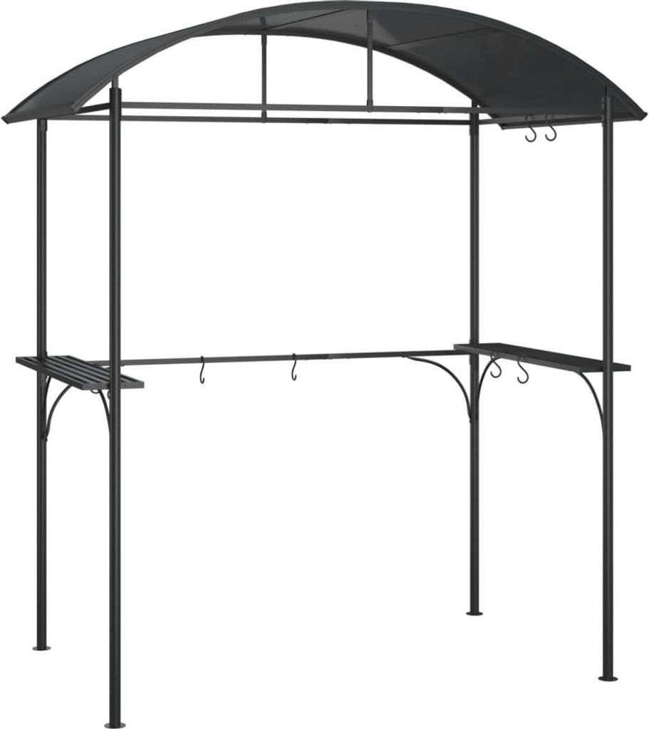 Gazebo barbecue con ripiani, antracite, 220X115X230 Cm, Immagine del prodotto 