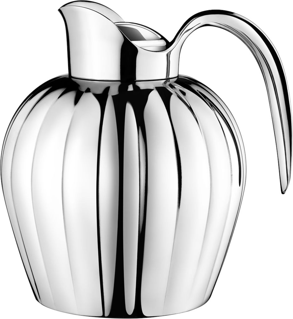 Georg Jensen BERNADOTTE THERMO JUG W. PUSH STOPPER, NEW GEN ABS, SS 0.8L 10019756