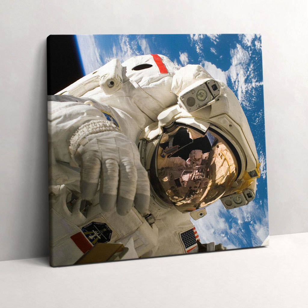 American astronaut – Leinwandbild Wandbild – 60x60 cm – Leinwandbilder – Wandbilder – Schlafzimmer – Flur