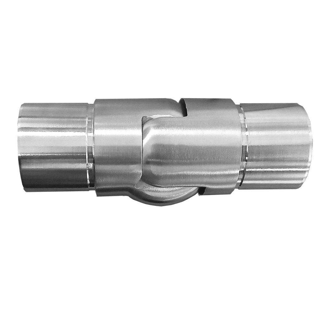 Edelstahl Gelenk Verbinder V2A Geländer Rohr Ø 42,4 x 2mm Fitting Handlauf