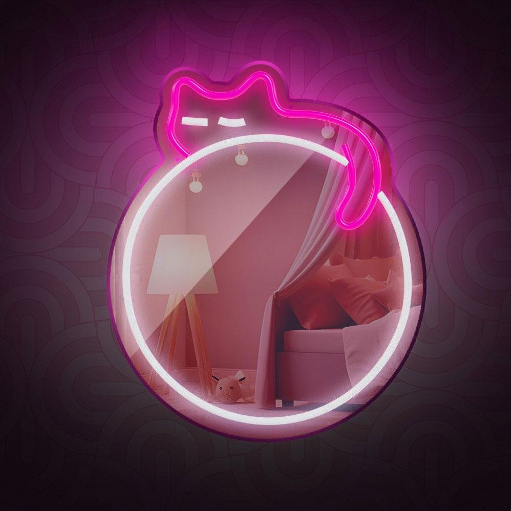 Barevný LED neon se zrcadlem FOREVER TF1 Spící kočka FMNE03 Obrázek produktu 