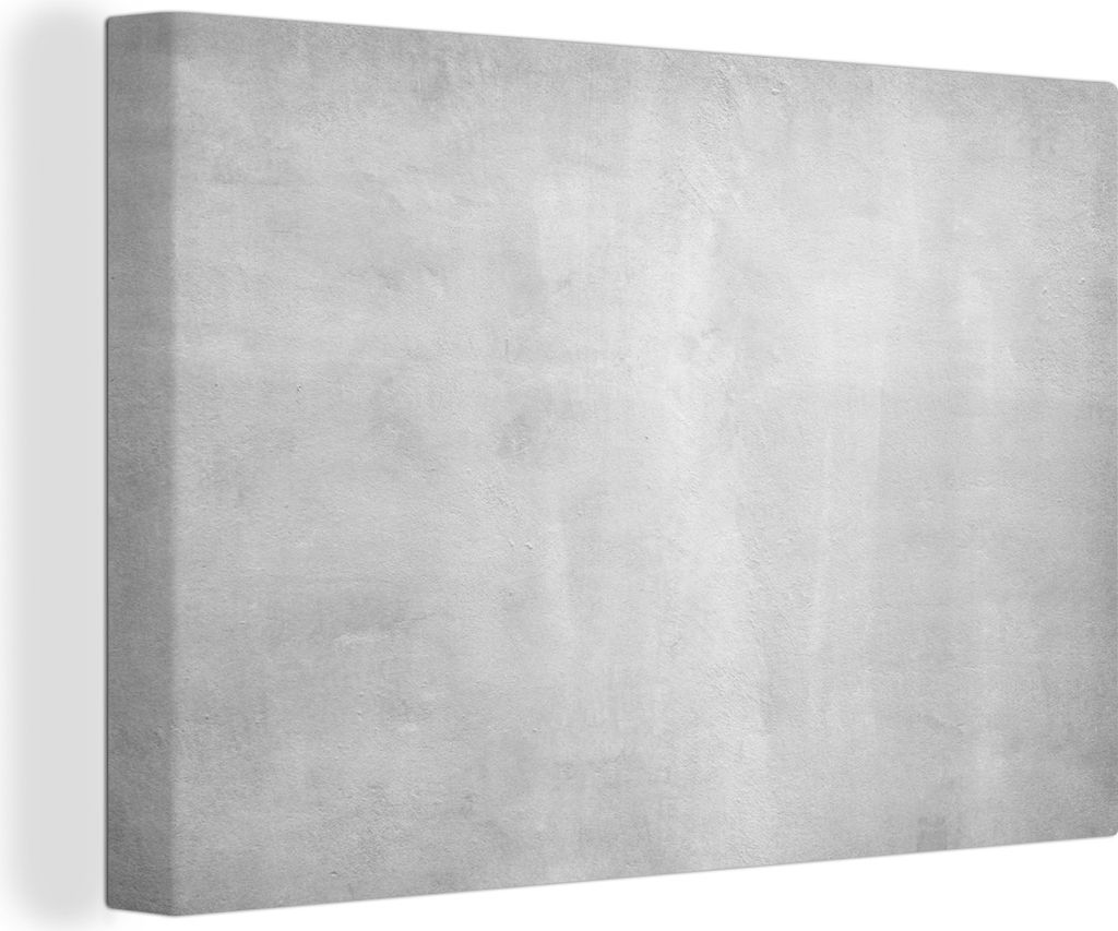 MuchoWow - Leinwandbilder - Beton - Grau - Zement - Industriell - Strukturiert, Wandbild, Wanddeko Bilder Wohnzimmer, 120x80 cm