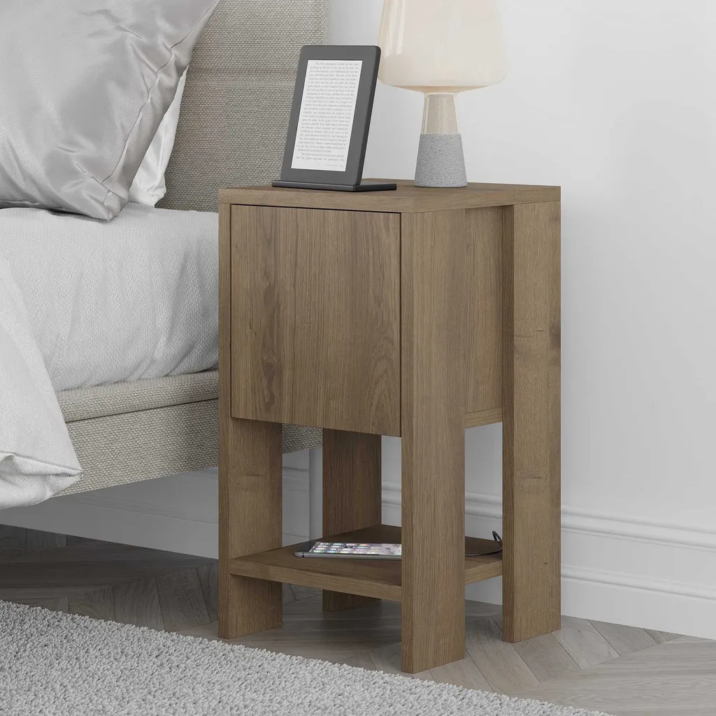 Table de chevet gain de place pour petite chambre modèle Ema Hitit