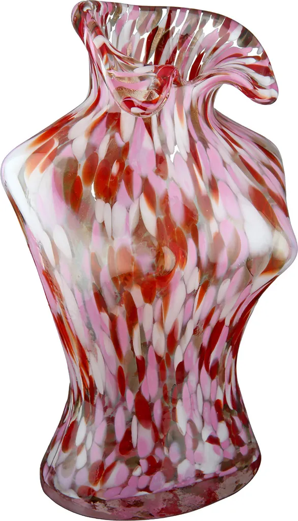 Vase Décoratif Salon Rose Corinna - Centre de Table Verre Visage Femme