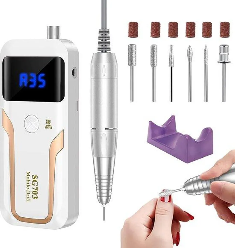Ponceuse ongles 35000 tr/min : retirez gel et acrylique sans effort