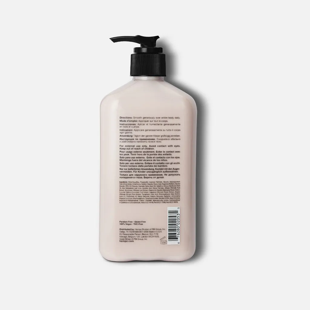 Lait corporel hydratant pour routine beauté pamplemousse framboise