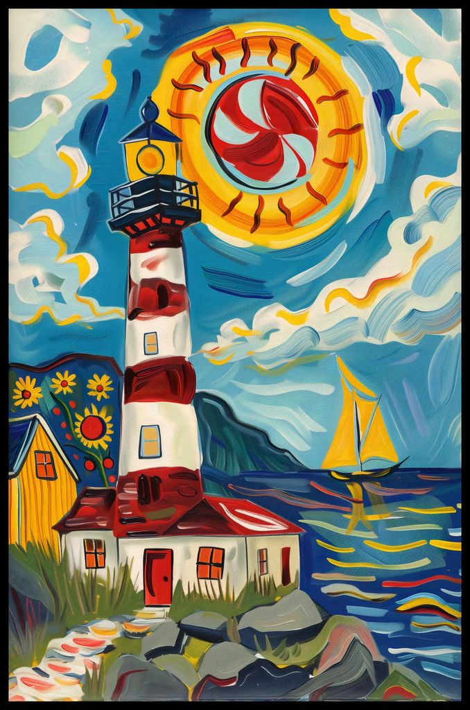 Plakat 53x81cm Lebendiger Hafen