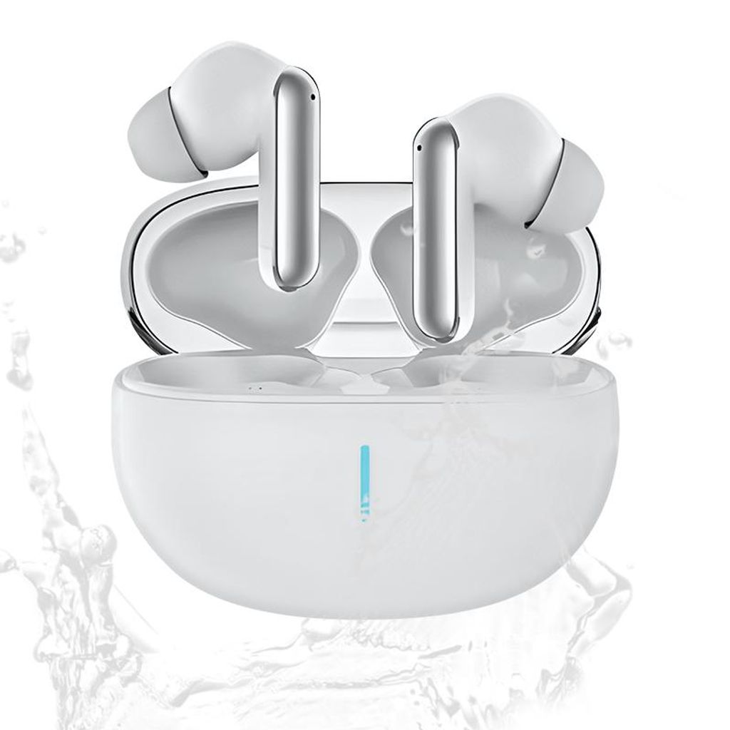 Valdus In-Ear Bluetooth Kopfhörer – Adaptive Geräuschunterdrückung, 6-Mikrofon-Technologie, Transparenzmodus & Touch-Steuerung – Weiß