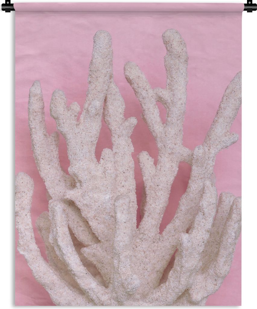 MuchoWow Wandteppich Wandbehang Koralle - Rosa - Sommer 150x200 cm Tapisserie Dekoration Wandtuch - Wandaufhängung - Moderner