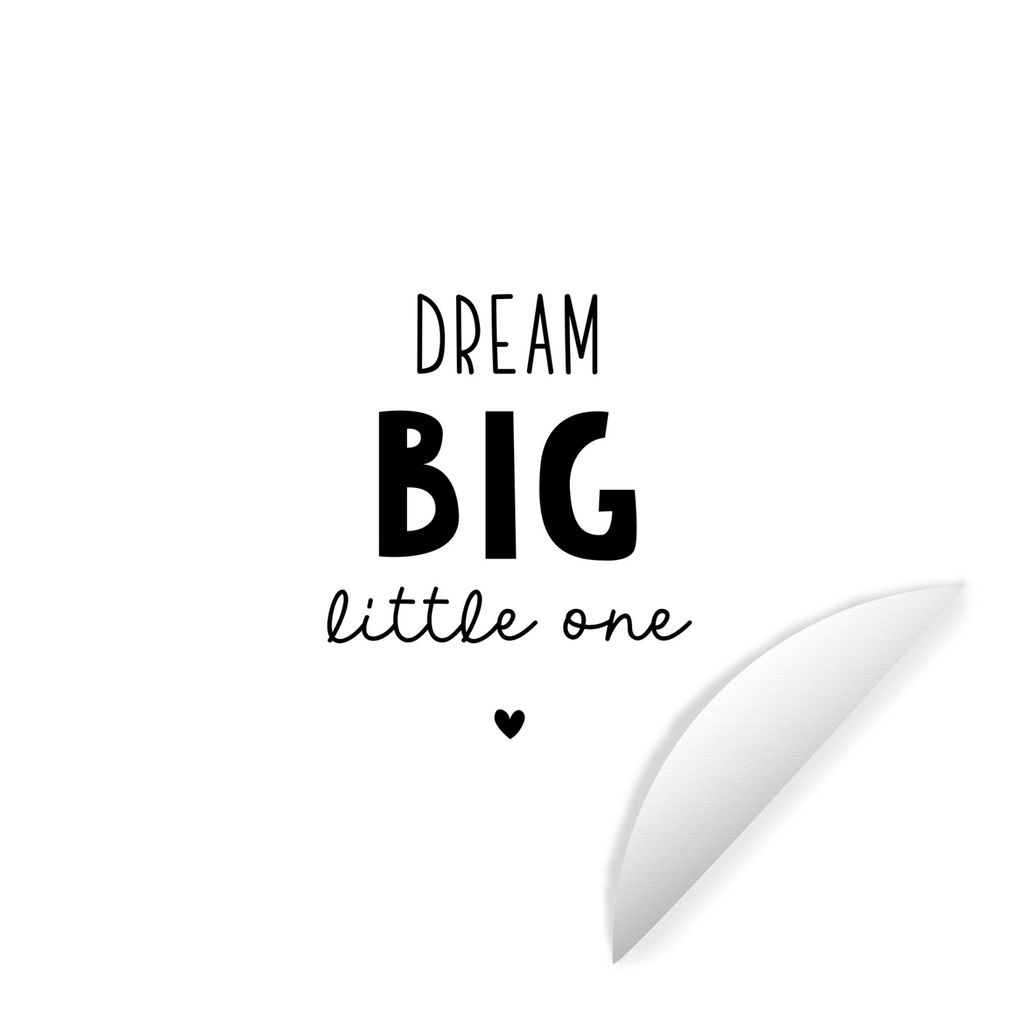 MuchoWow Runde Wandtattoo - Wandsticker Tapete Aufkleber Zitate - Dream big little one - Sprichwörter - Baby - Träume Ø 100 cm Selbstklebend u...