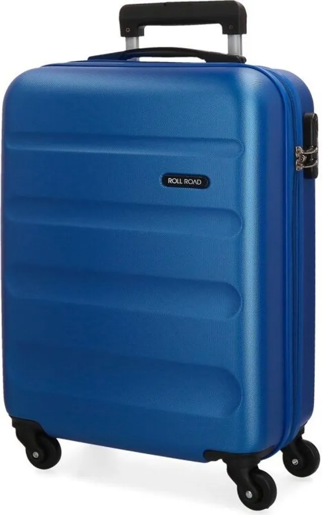Valise rigide ABS 55 cm Roll Road Flex Bleu avec 4 roues multidirection