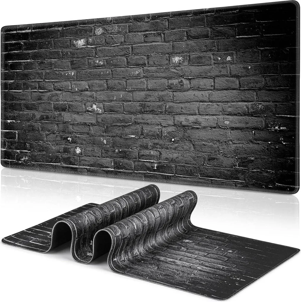 Tapis de Souris Gaming XXL pour Setup PC Portable et Bureau Gamer Noir