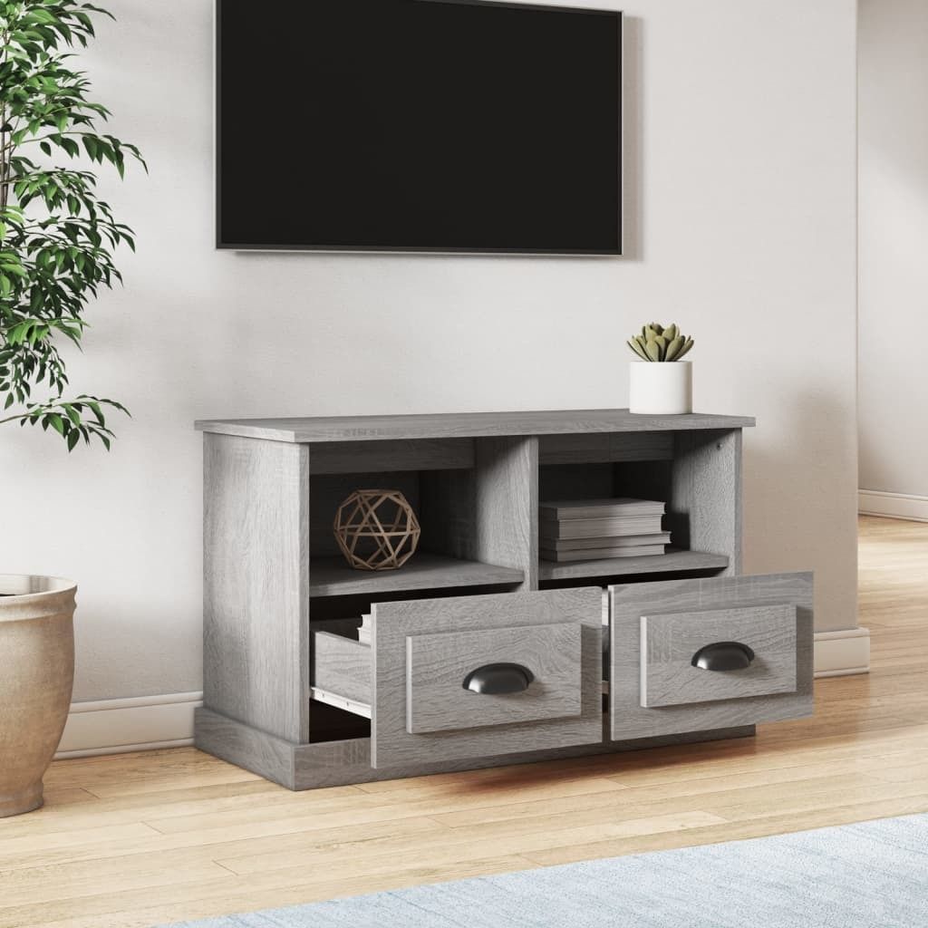 "2026 Promotion" TV-Schrank - TV-Lowboard - Grau Sonoma 80x35x50 cm Holzwerkstoff - TV-Regal CC28095