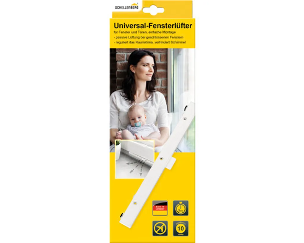 Schellenberg 46600 Ventilateur de Fenêtre Blanc Kit d'Extension Manuel