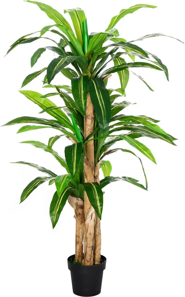Plante artificielle Dracaena 160 cm - Grand Arbre Décoratif en Pot Vert