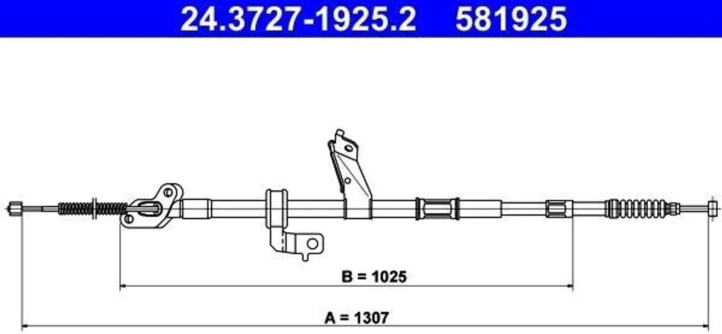 Câble de frein à main ATE 24.3727-1925.2 pour Toyota RAV 4 II A2