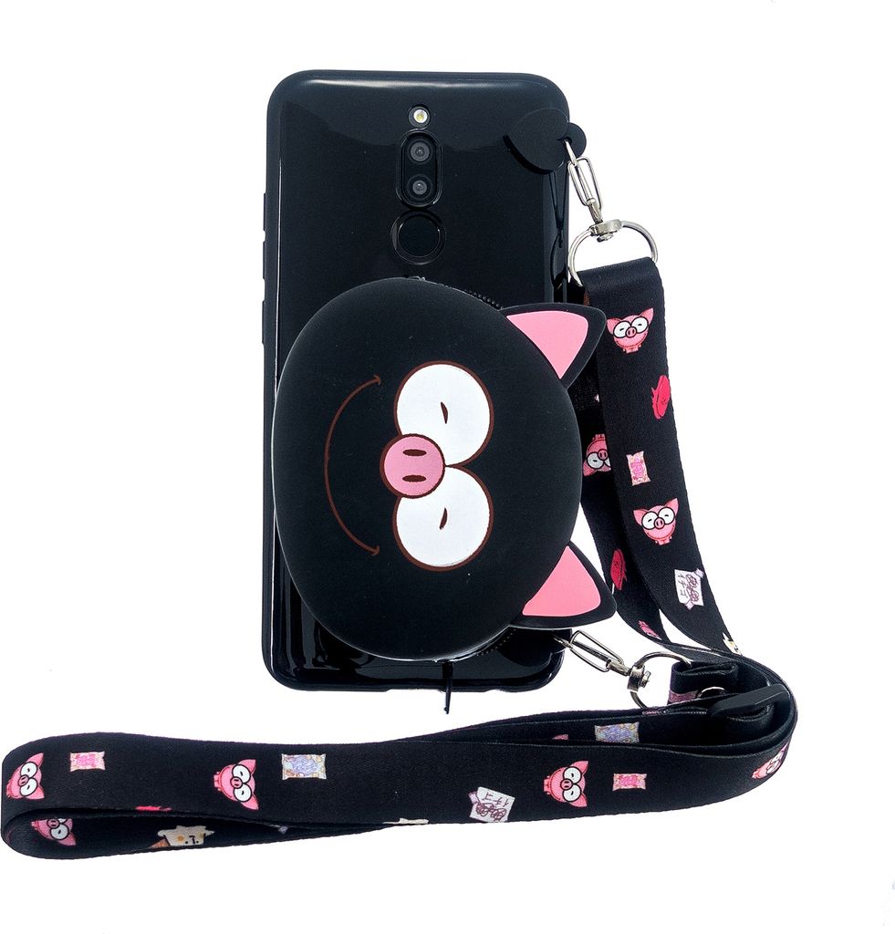 Für Redmi 8/Redmi 8A Case Mobile Telefon Shell Shockproof Handy TPU Cover mit Cartoon Cat Pig Panda Kohlenwasserstoffe Purse Wunderschöne Schulte...