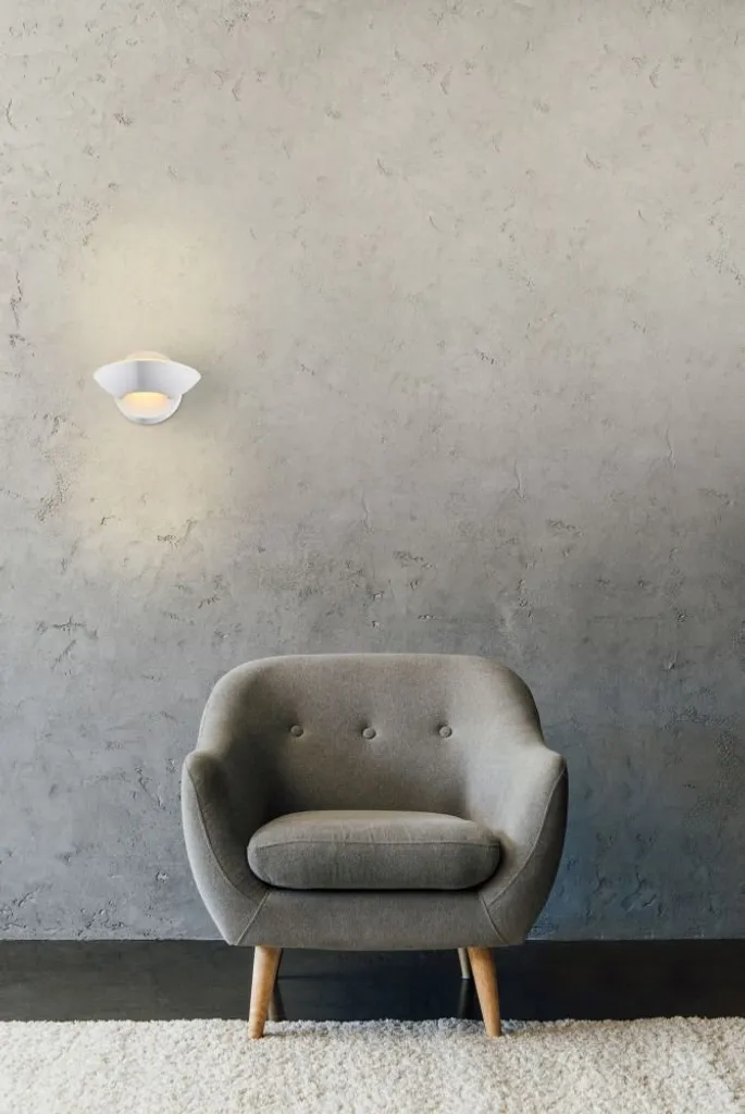 Globo Lighting Applique murale en métal blanc avec éclairage LED intégré - 5