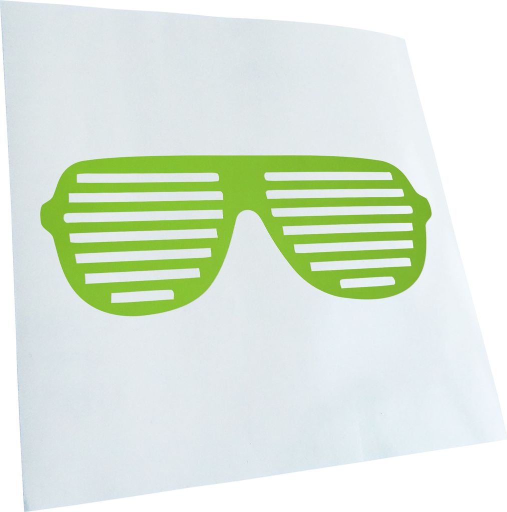 Kiwistar - Autoaufkleber - lindgrün - 60 x 24 cm - Raver Shutter Brille - Heckscheibenaufkleber - Aufkleber für Auto Kfz Fahrrad, LKW, Truck Mofa