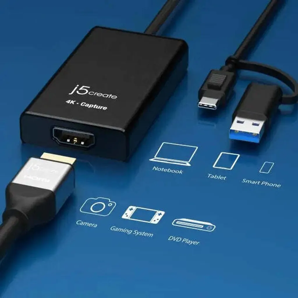 Transformez votre Caméra en Webcam 4K via j5create JVA11-N HDMI USB-C - 3