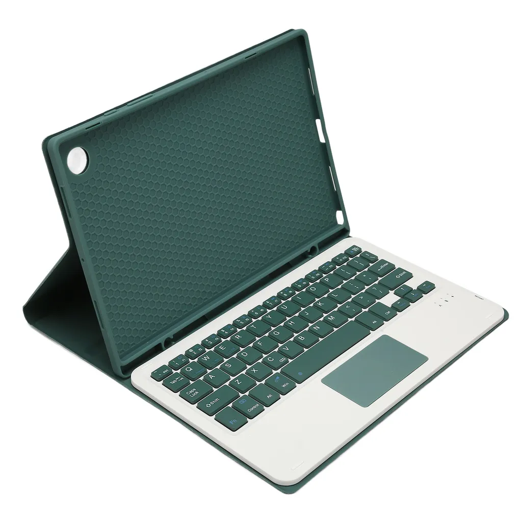 Housse avec Clavier Bluetooth pour Galaxy Tab A8 10.5 Tactile Vert Foncé