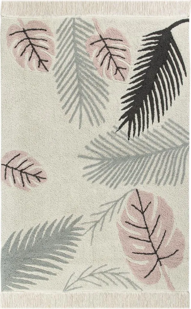 Tapis Tropical Pink tissé main 140x200 cm en matières organiques