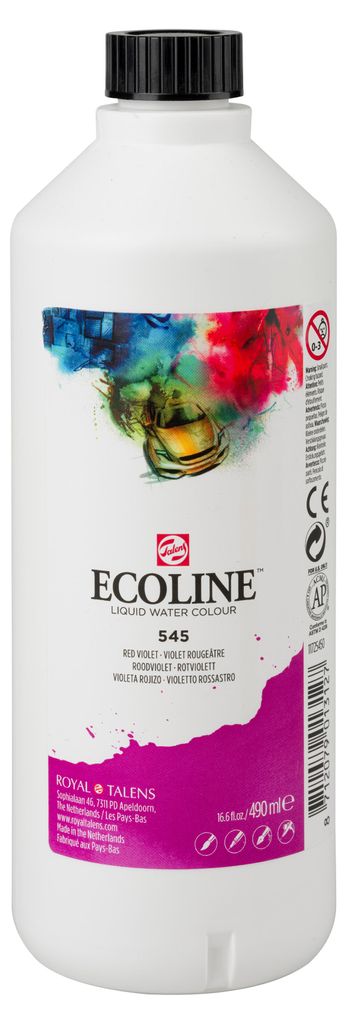 Ecoline tekutá akvarelová láhev 490 ml červená fialová 545 Obrázek produktu 