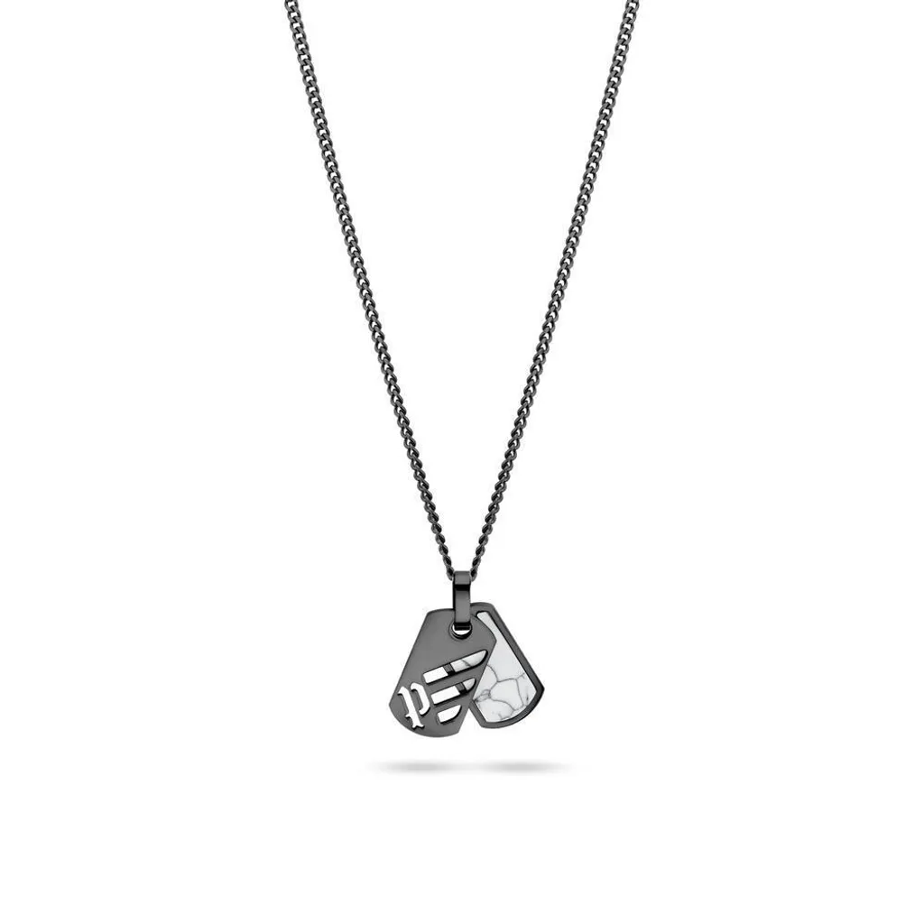 Collana Police LATTITUDE Uomo Nera 70 cm PEAGN2211703 | Acciaio Rebel