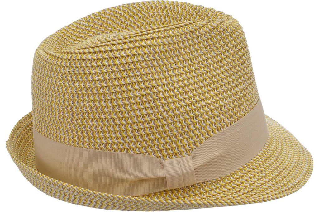 Seeberger knautschbarer Sommerhut Trilby-Hut UV-Schutz 30, gelb, Gr. M