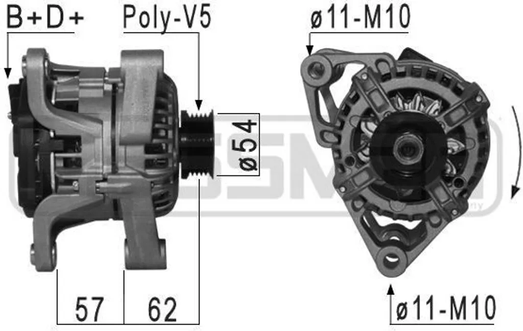 Alternateur ERA 210866A OE 93177835 pour Opel Astra G H Corsa C et D