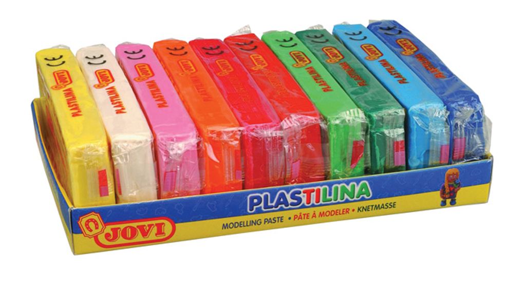 JOVI 71/10S JOVI Knete PLASTILINA farbsortiert, 10 Farben Immagine del prodotto 