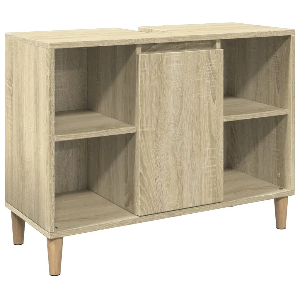 Mobile Bagno Rovere Sonoma 80x33x60 cm | Arredo Bagno Salvaspazio vidaXL