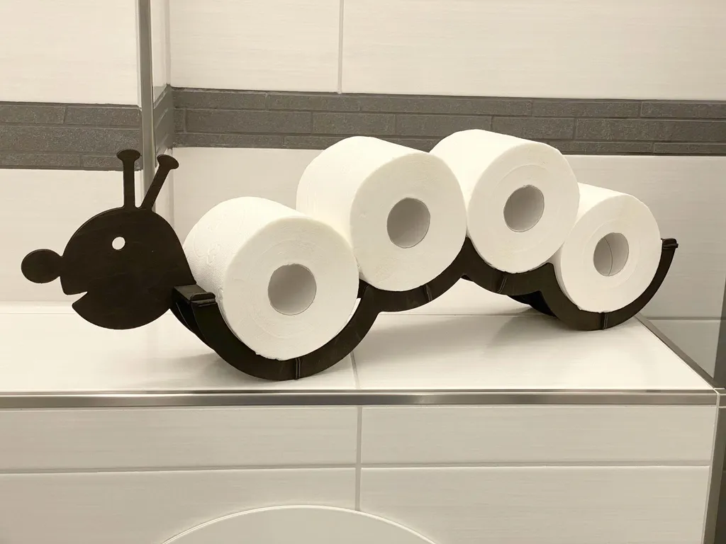 Porte-Rouleau WC Mural Bois et Métal Noir DanDiBo - Support Papier Toilettes