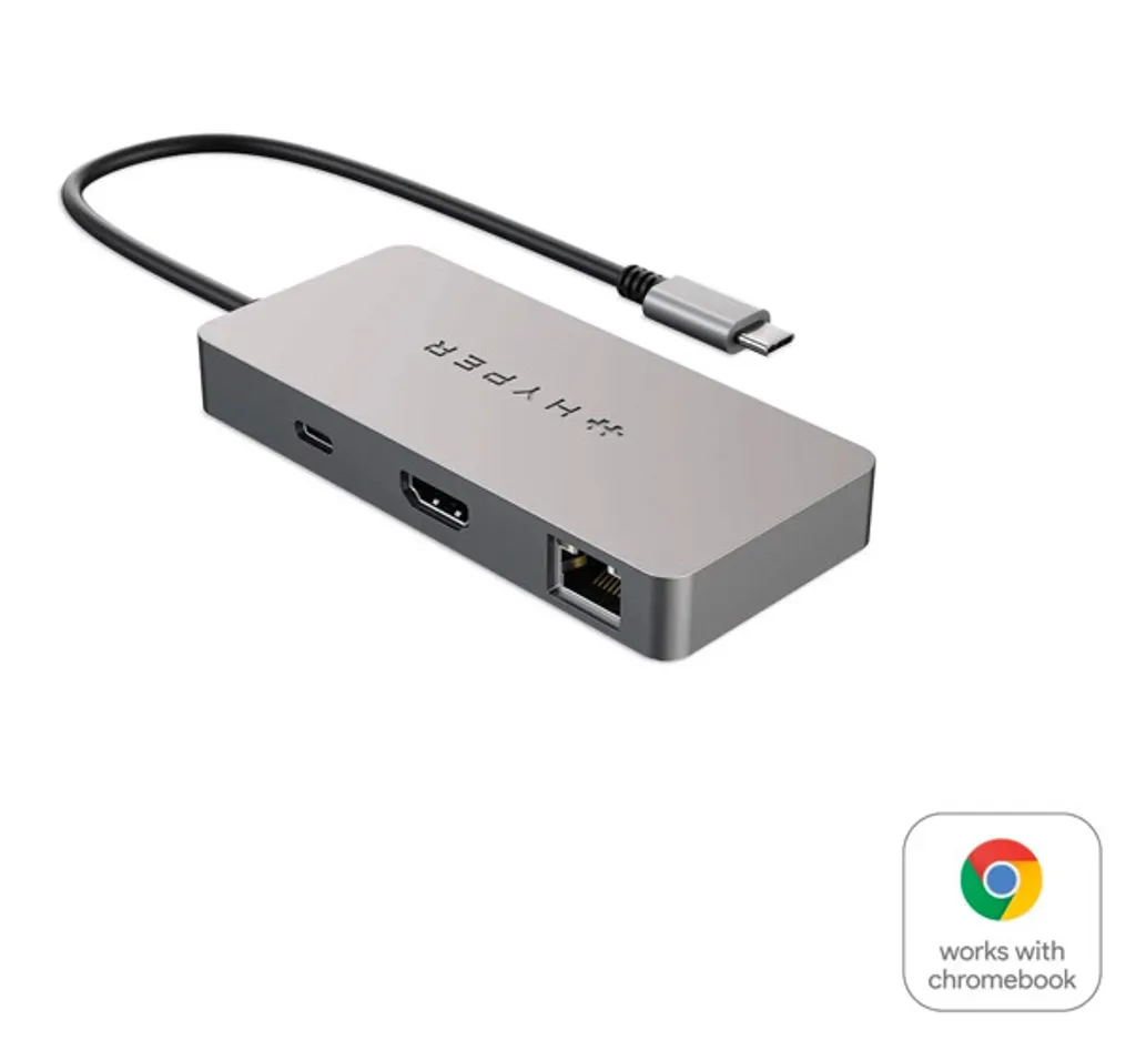 Hub USB-C HYPER HDMB2 adaptateur multiport 5000 Mbit/s en acier robuste - 8