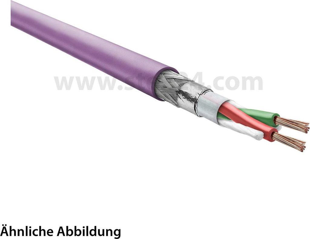 HELU KABEL Profibusleitung Schleppkettenleitung 2-adrig, 1x2x0,64mm² Außendurchmesser 8,0mm, Aderdurchmesser 2,55mm - 1