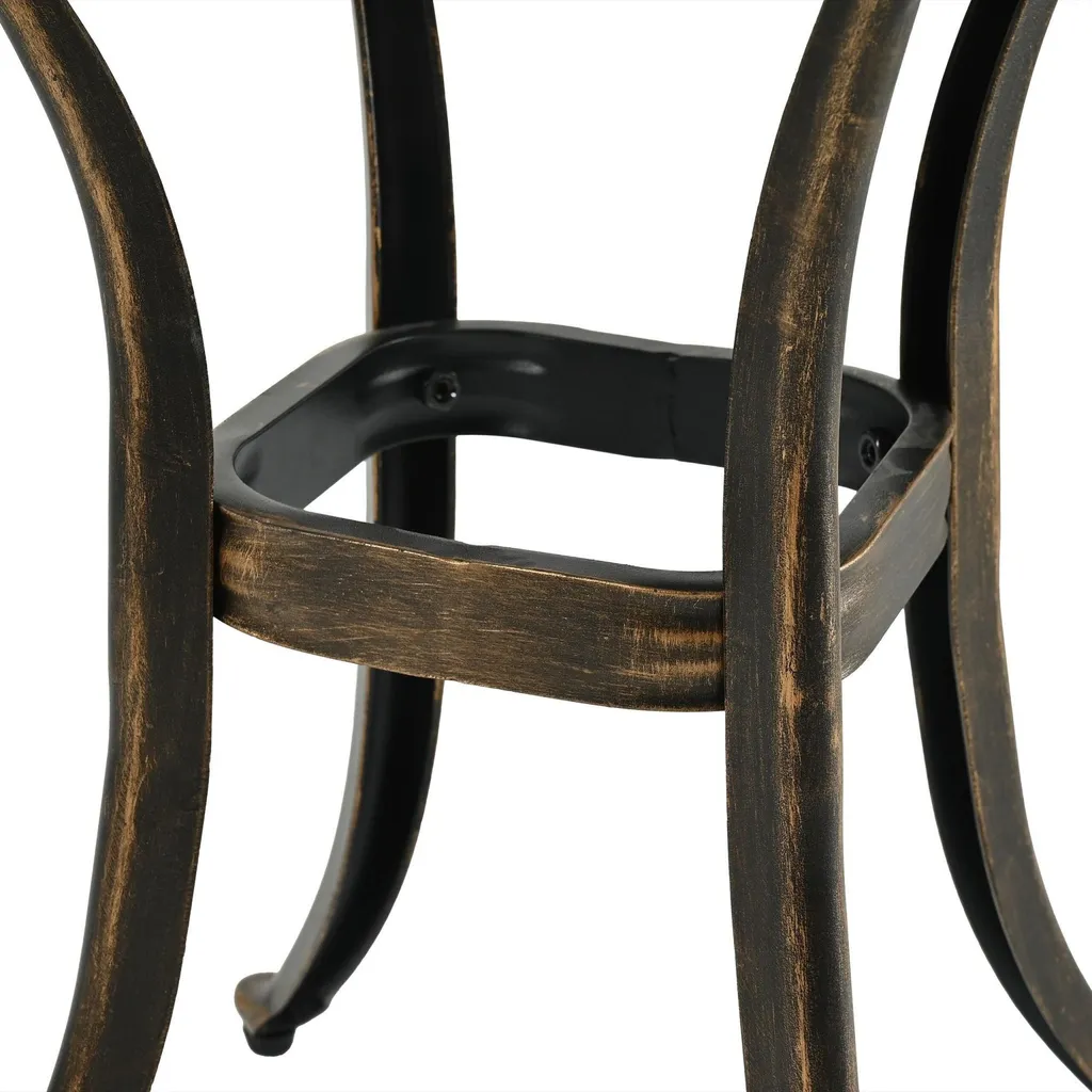 Table de bistro pour balcon et terrasse avec support parasol pratique