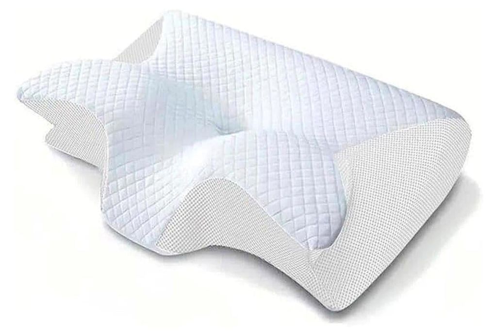 Dreamsleepz Nacken-Therapiekissen mit Kissenbezug, Ergonomisches Memory Foam Kissen, Atmungsaktiv und Waschbar