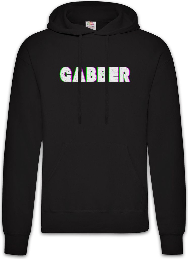 Urban Backwoods Gabber Glitch, Herren Hoodie, Farbe: Schwarz, Größe: 5XL