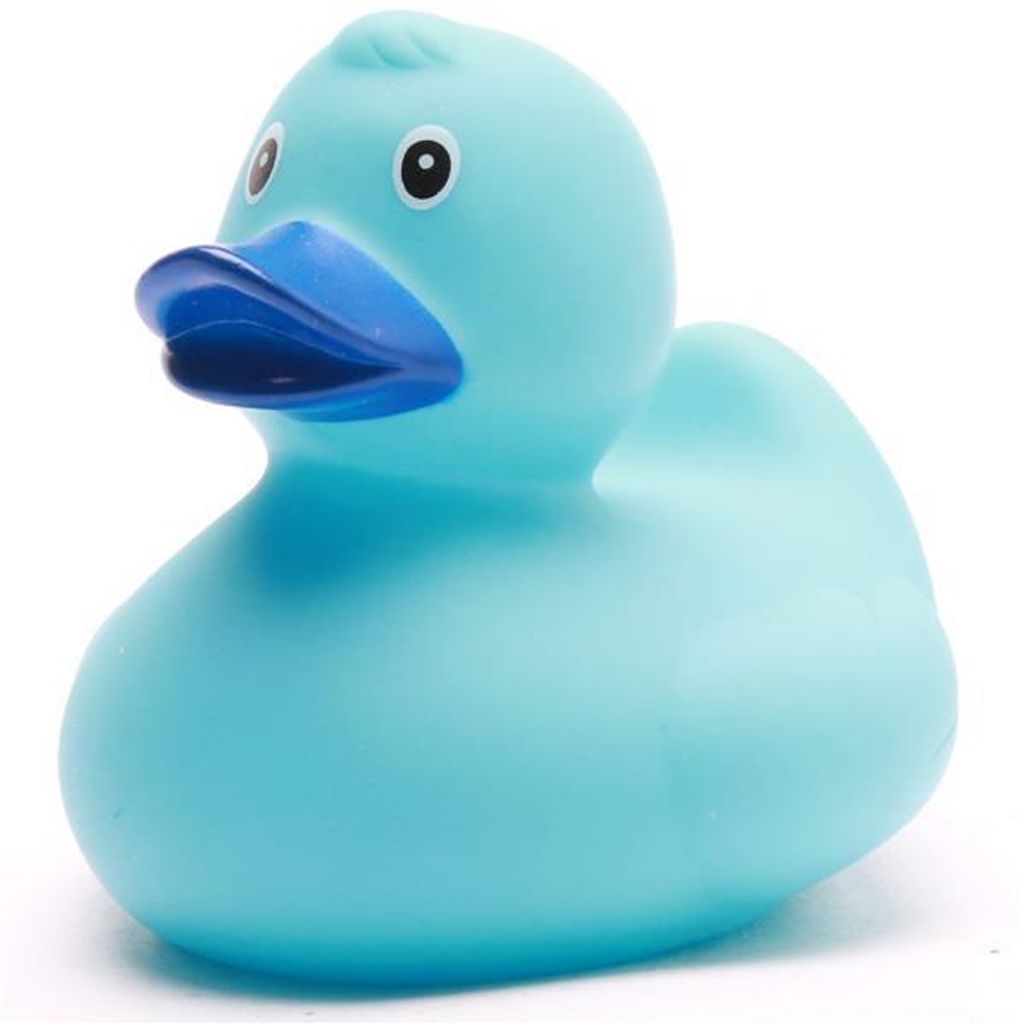 Dutch Ducky Badeente hellblau Vinyl 7,5 cm Produktbild 