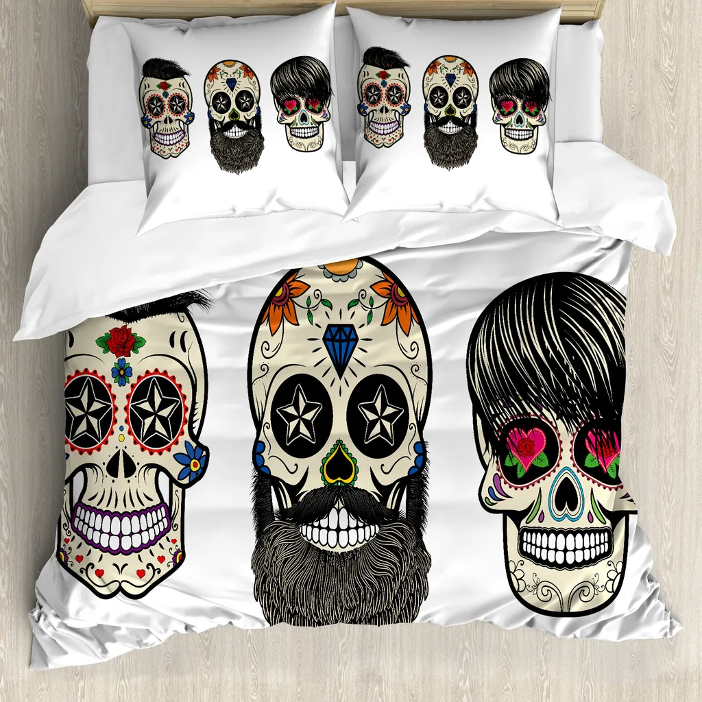Set Letto ABAKUHAUS Dia De Los Muertos - Microfibra 155x220cm
