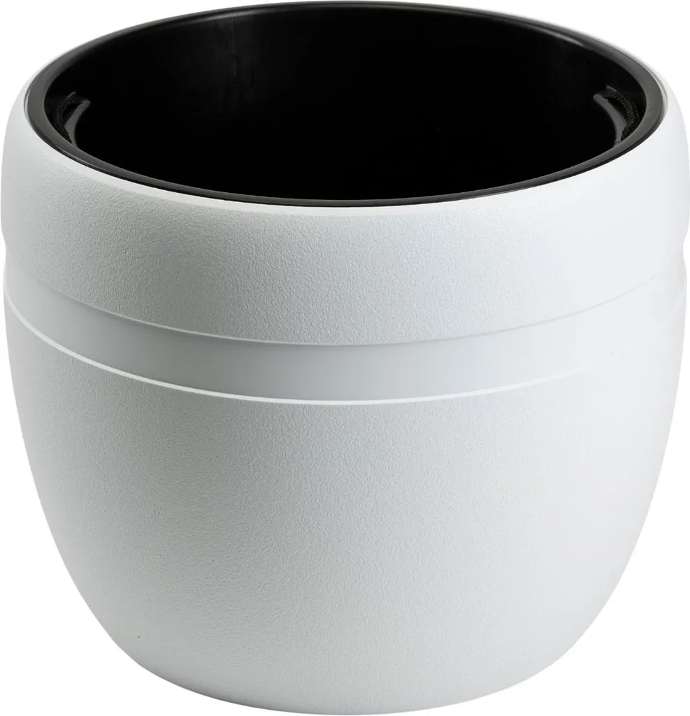 Pot de fleurs pour salon et terrasse - Grand Cache-pot blanc moderne - 5