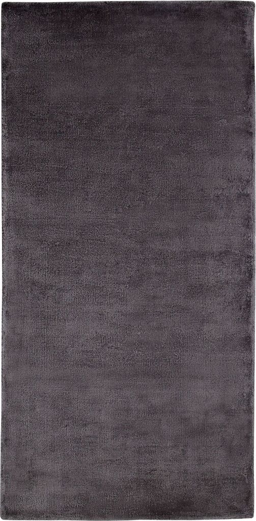 BELIANI Teppich Dunkelgrau Viskose 80 x 150 cm Kurzflor Rechteckig mit Baumwoll-Unterseite skandinavischer Stil