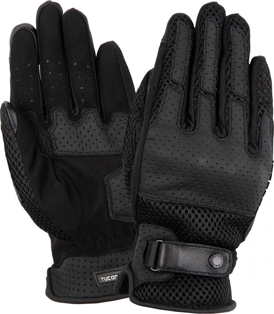 TUCANO URBANO Damen Sommerhandschuhe schwarzem synthetischem Wildleder-Handflächen WENDY größe S