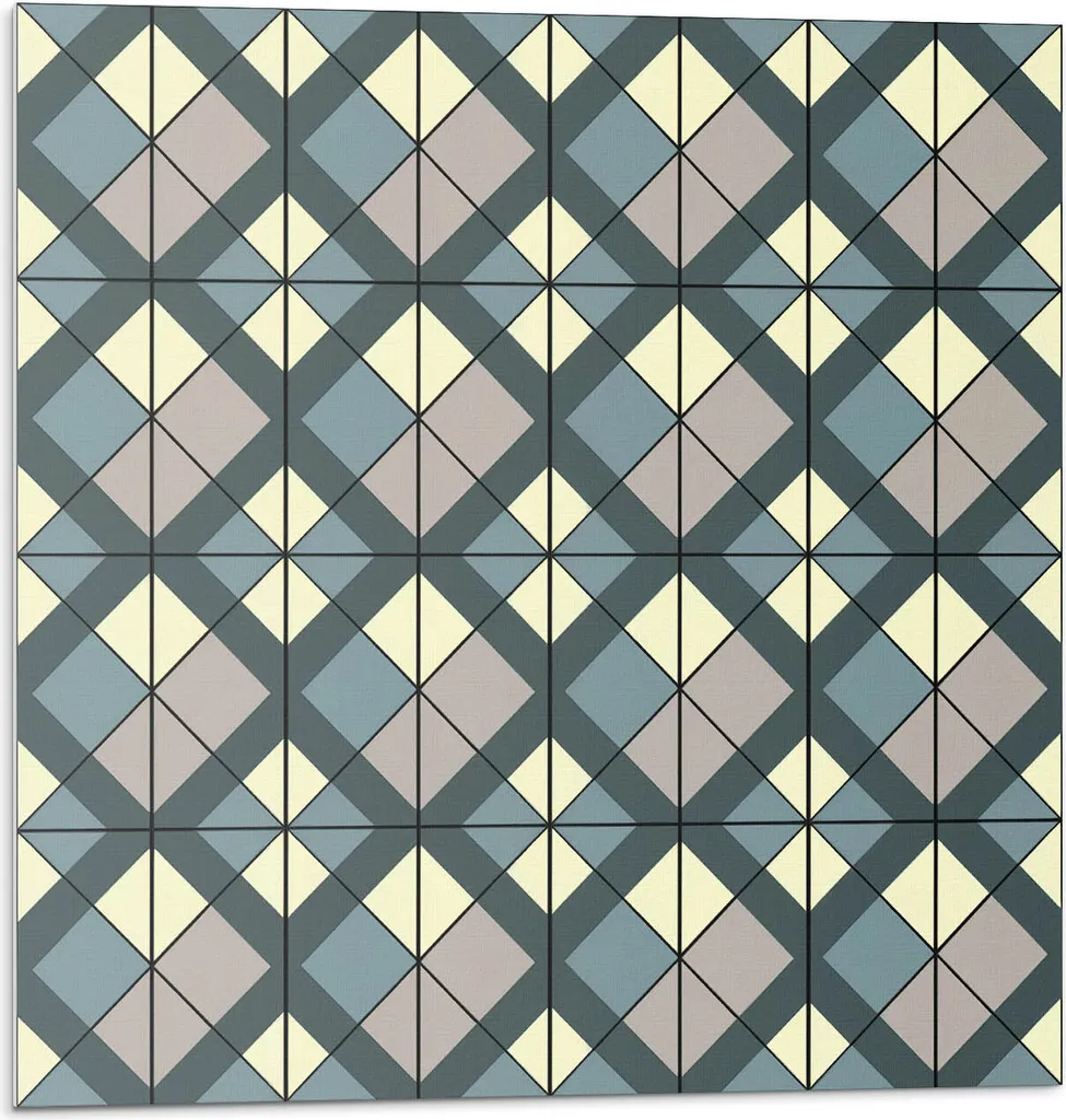 Pannelli Parete 3D Fai-da-te - Autoadesivi Geometrici Scacchi 50x50cm