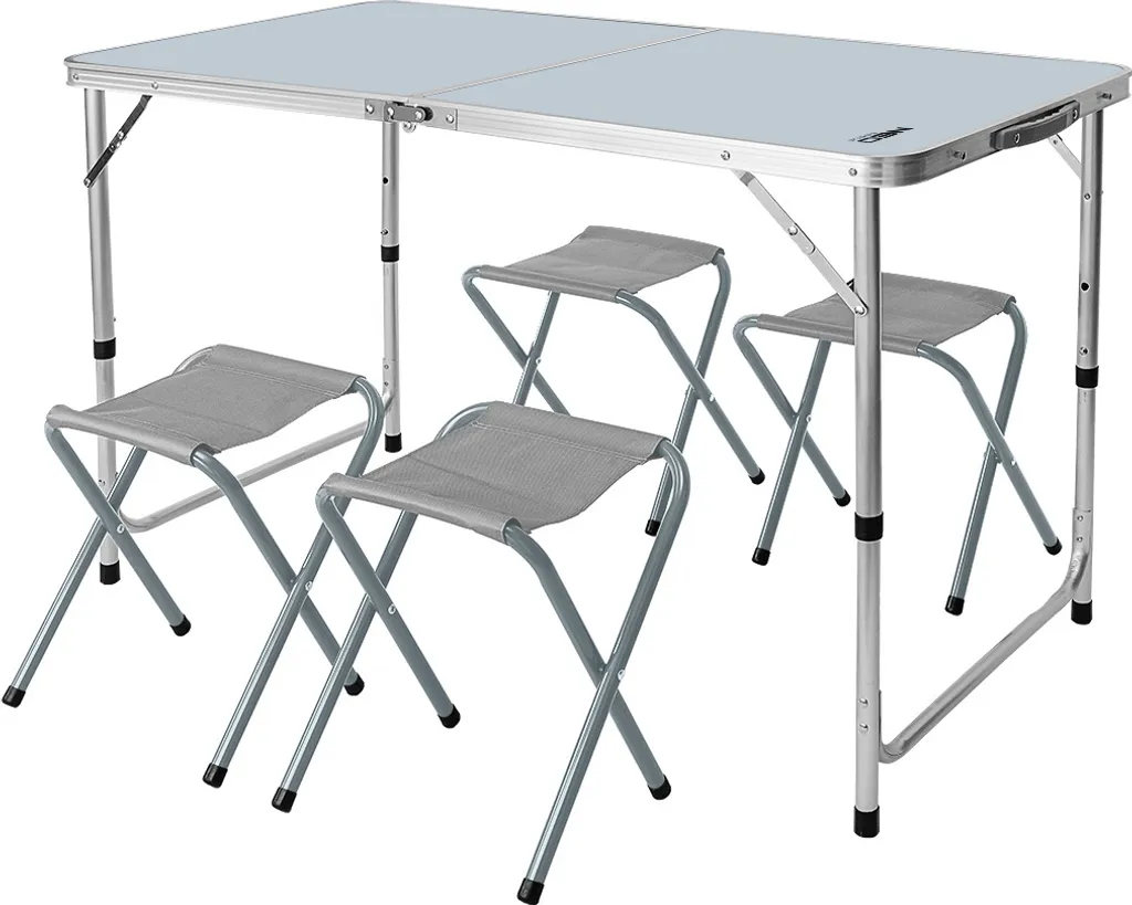 Set de Table de Camping avec Chaises Pliantes : Mobilier de Bivouac Mobile