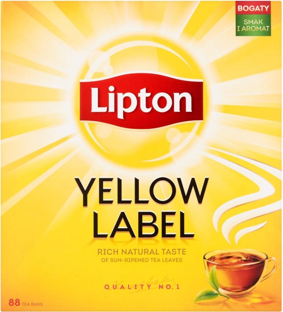 Lipton Yellow Label Herbata Czarna 176 G (88 Torebek) Zdjęcie produktu 